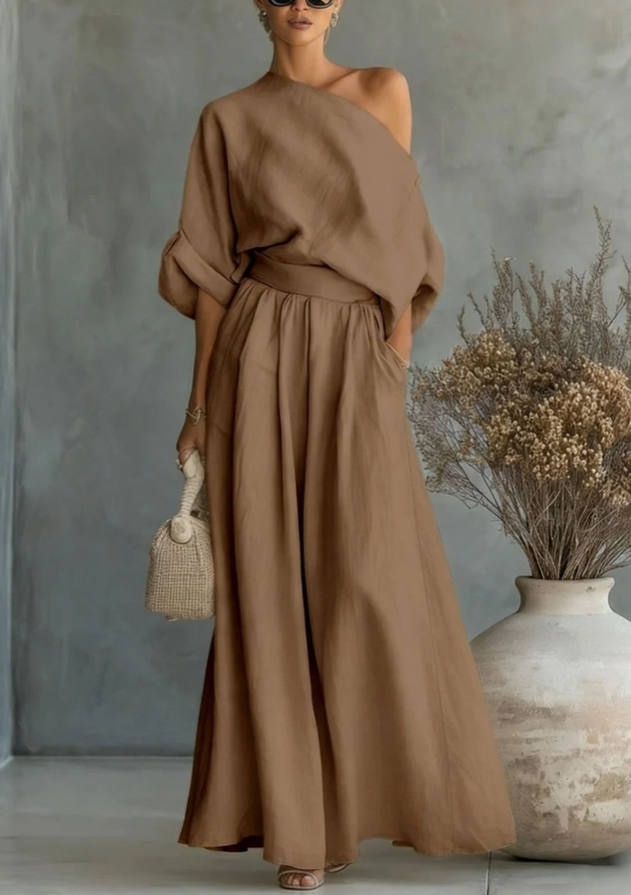 Satijnen broek Celadon